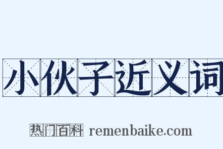 小伙子近义词是什么意思的图片